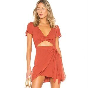 Majorelle Revolve Evelyn Mini Dress in Terracotta